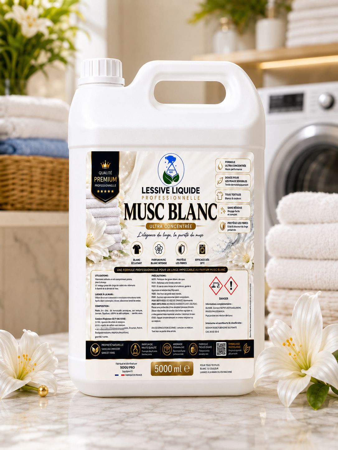Lessive au Musc Blanc 5L
