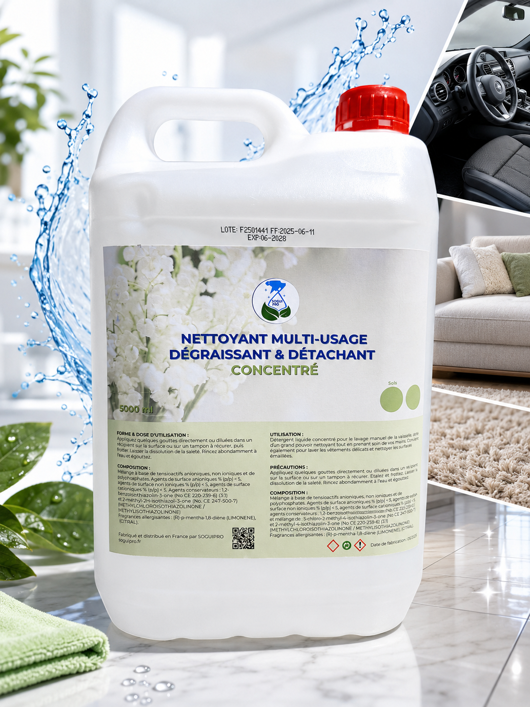 Dégraissant-détachant multi-usages 5L