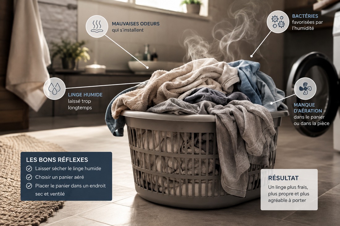 Pourquoi ne pas laisser son linge sale trop longtemps dans le panier ?