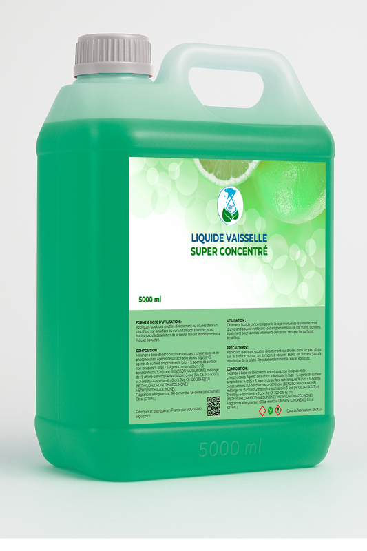 Liquide Vaisselle concentré Citron Vert 5L